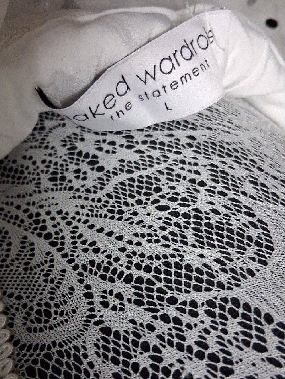 naked wardrobe White Lace Overlay Top - Picture 4 of 7